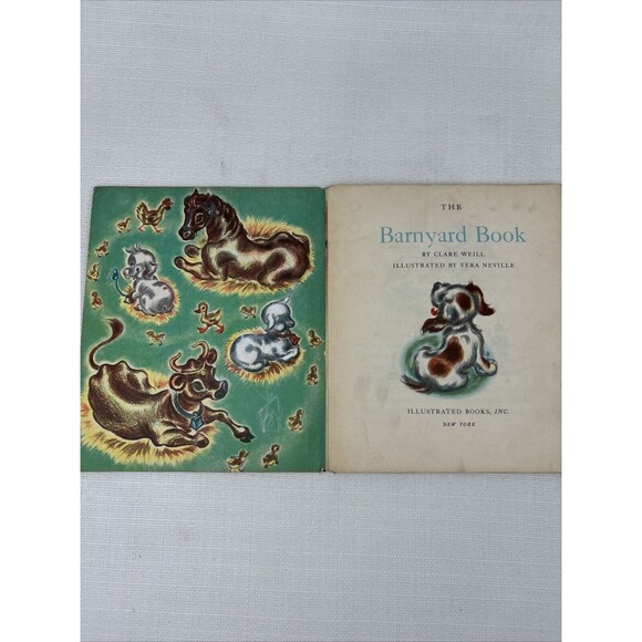 Vintage The Barnyard Book By Clare Weill 1945 F.M. Charlton Co. Inc. FDC - Picture 3 of 9